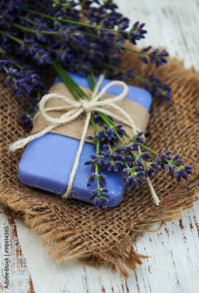 Lavender with soap Lavender with soap