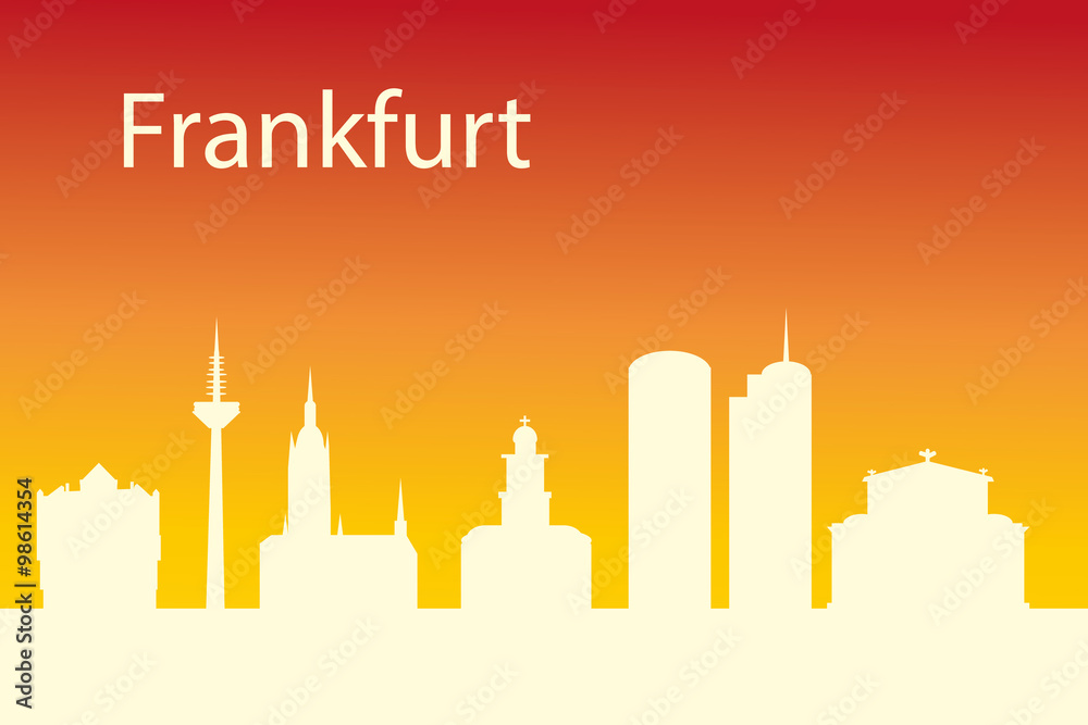frankfurt city skyline in Germany