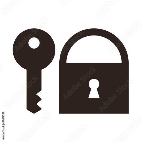 Key and padlock icon