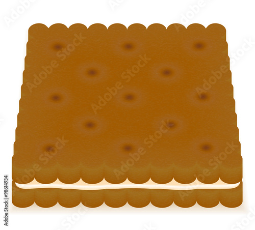 crispy biscuit cookie vector illustration
