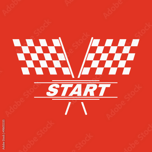 The start icon. Start symbol. Flat