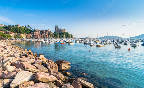 Lerici typical village, castle and port in Liguria