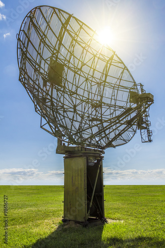 Military radar field photo