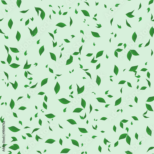 seamless pattern of leaves