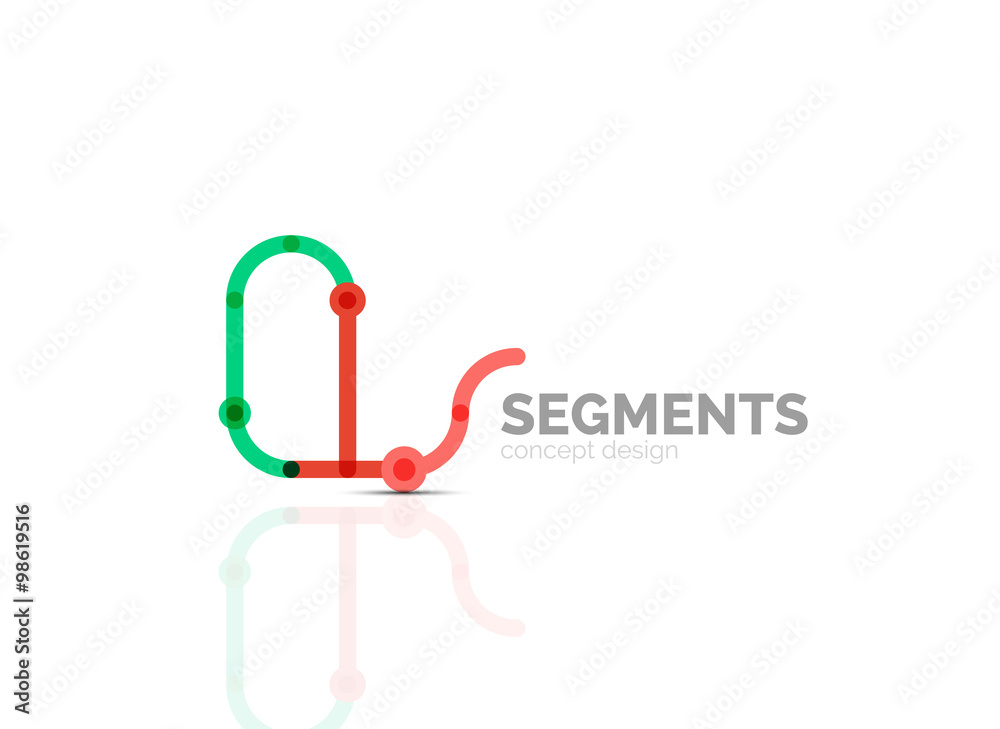 Vector outline minimal abstract geometric logo Vector outline minimal abstract geometric logo