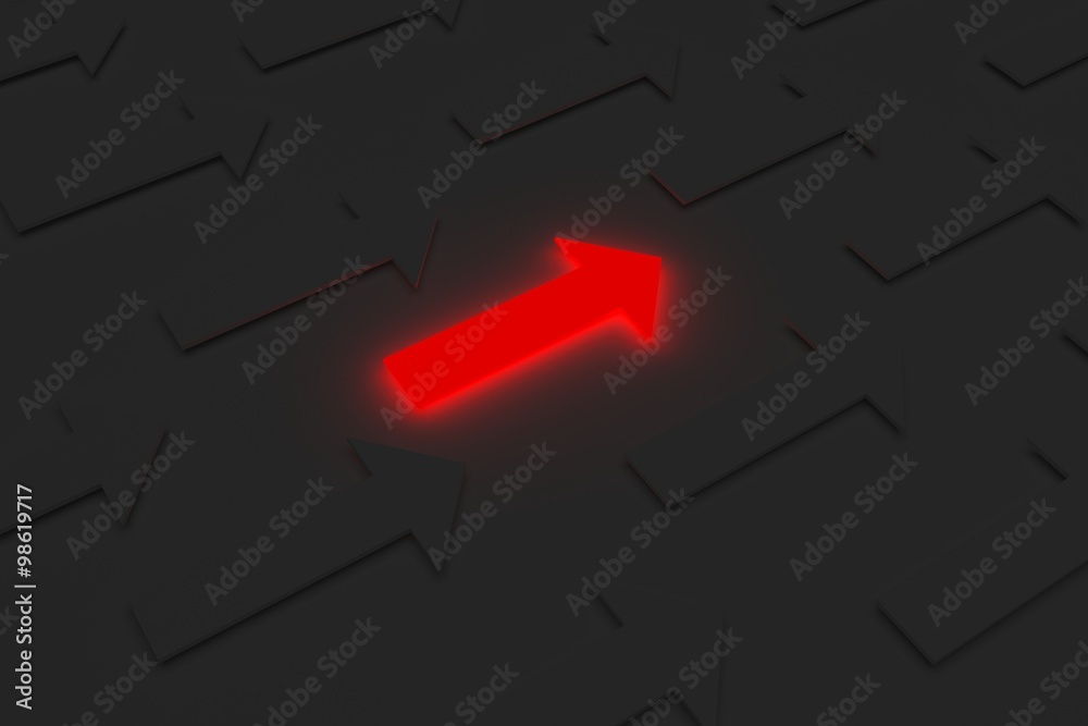 illuminated arrow indicates the uniqueness illuminated arrow indicates the uniqueness