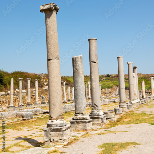  in perge old construction asia turkey the column and the roma