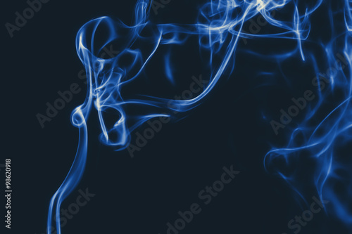 The smoke is colorful. It is abstract.
