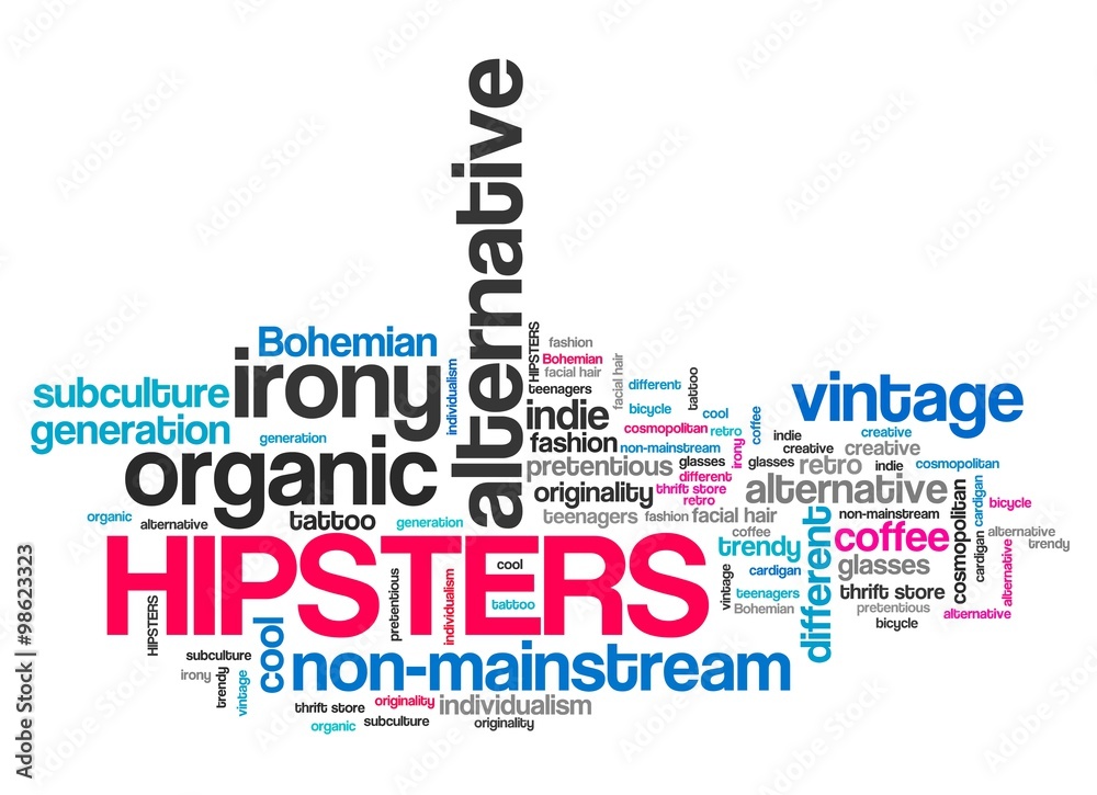 Hipsters - words collage