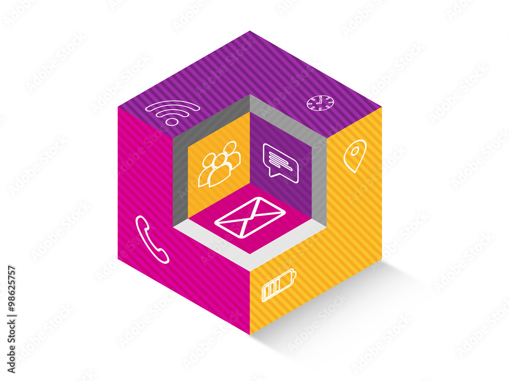 Multimedia mobile applications - icons Multimedia mobile applications - icons