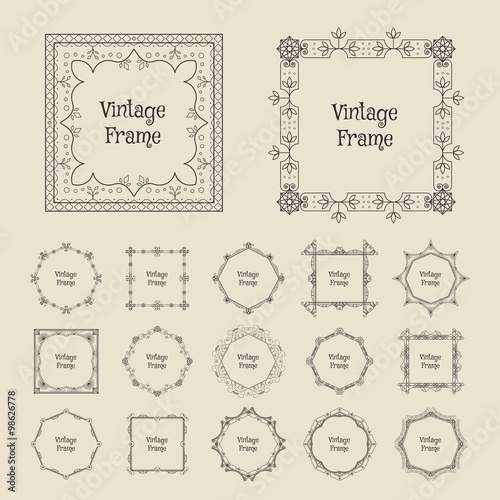 Vector vintage frames