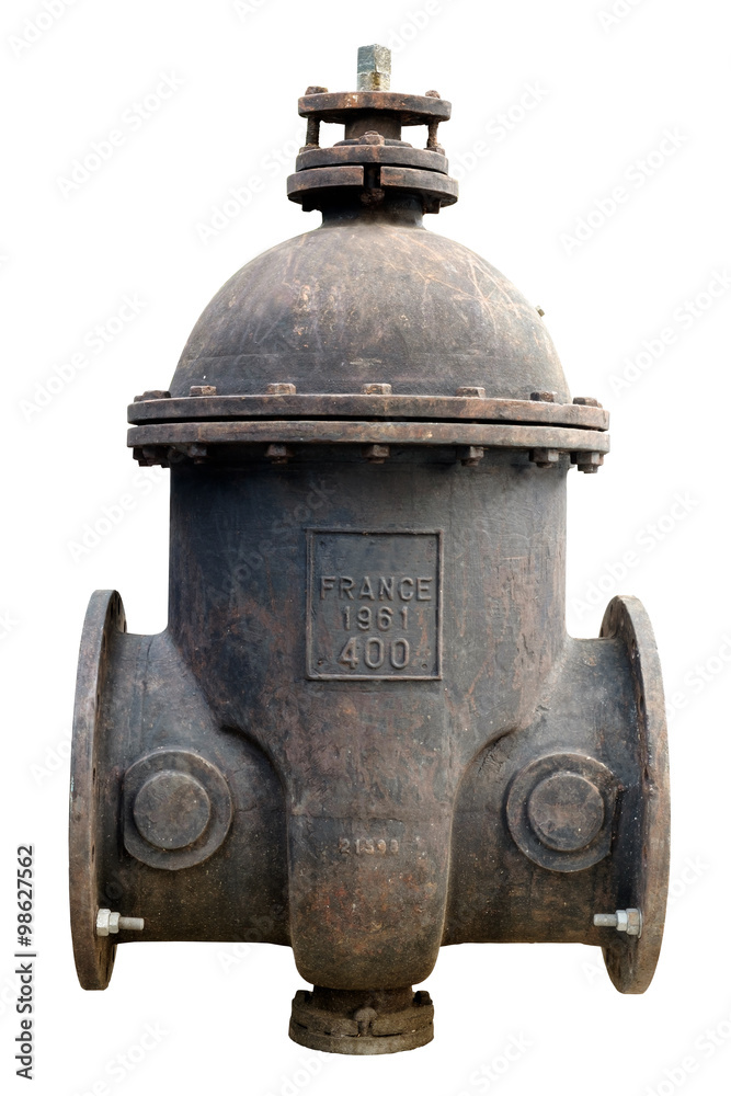old underground gate valve, 400 mm diameter,1961, made in France old underground gate valve, 400 mm diameter,1961, made in France