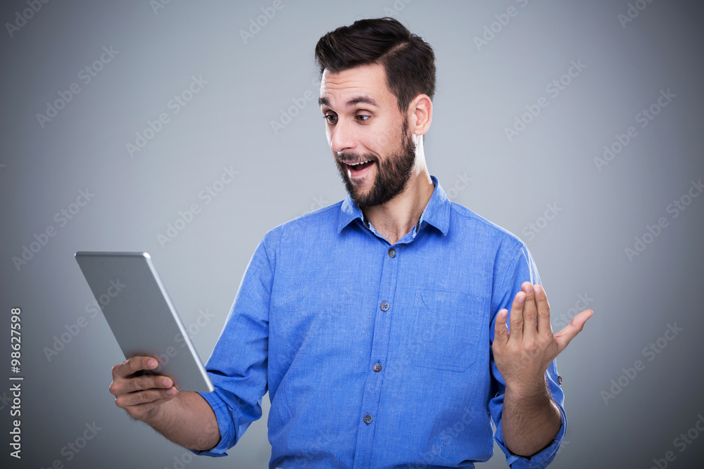 Man with digital tablet Man with digital tablet