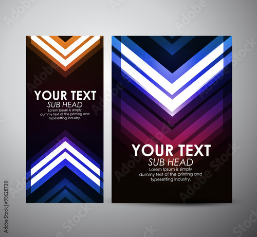 Abstract colorful Arrow in Brochure business design template or roll up. Vector Illustration 
