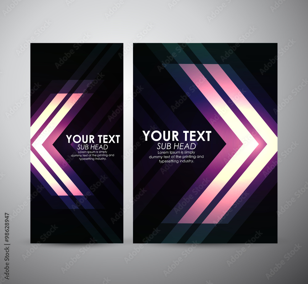 Abstract colorful Arrow in Brochure business design template or roll up. Vector Illustration Abstract colorful Arrow in Brochure business design template or roll up. Vector Illustration