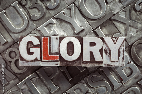 glory word metallic photo