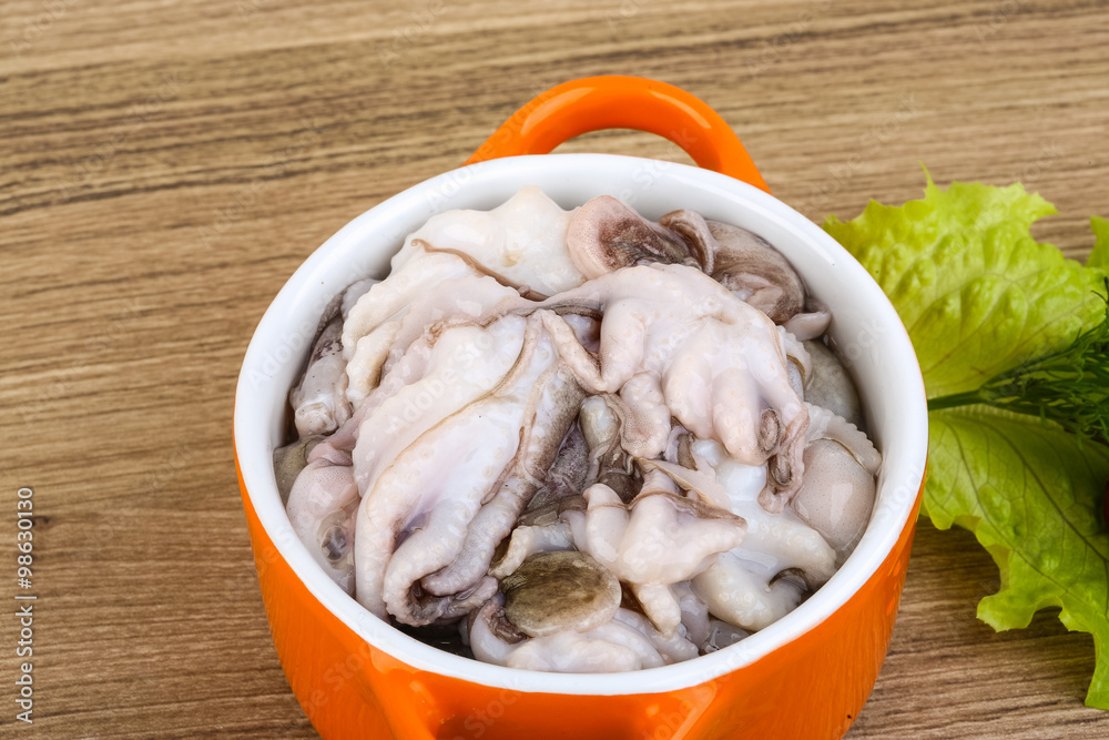 Raw baby octopus Raw baby octopus