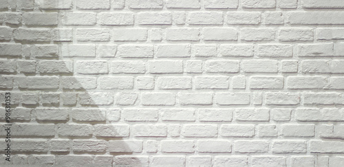 White brick wall or texture for background