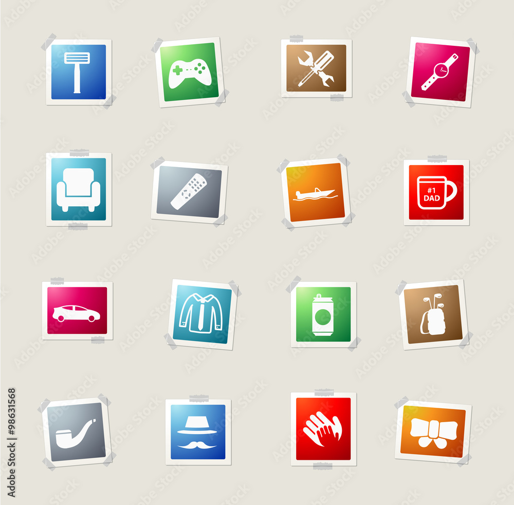 Fathers day simply icons Fathers day simply icons