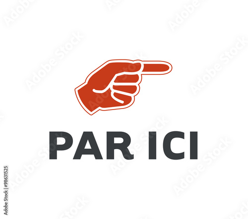 SIGNAL PAR ICI main vecteurs