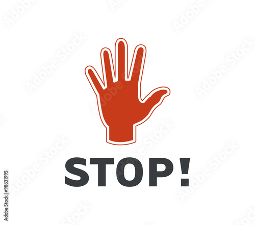 SIGNAL STOP main vecteurs