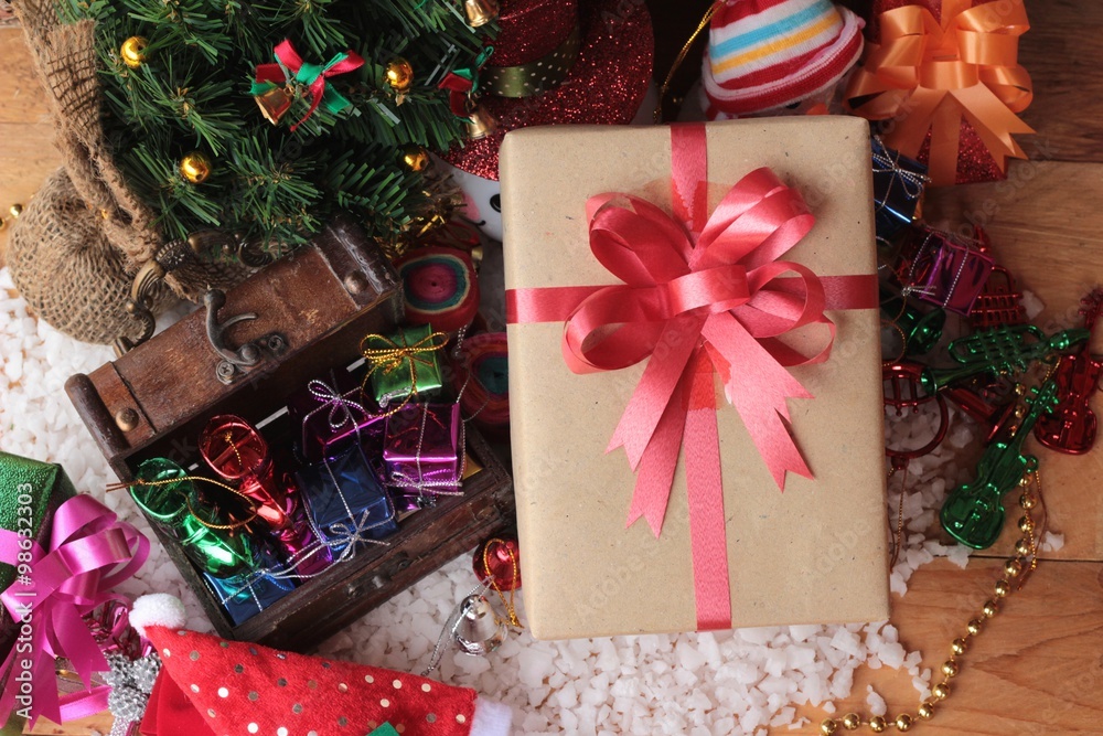 Festival of Christmas gifts and decorations xmas day. Festival of Christmas gifts and decorations xmas day.