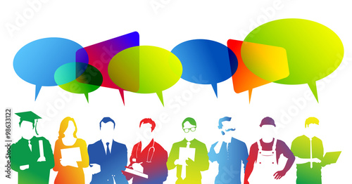discussione, dialogo, comunità, colori
