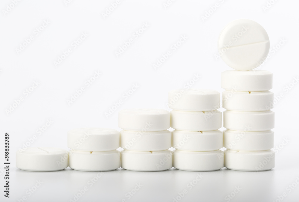 Pills on white background Pills on white background