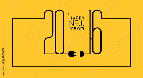 2016 Happy New Year and Merry Christmas Background