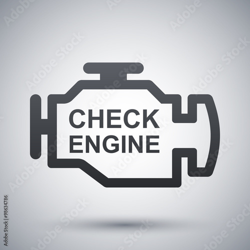 Vector check engine icon