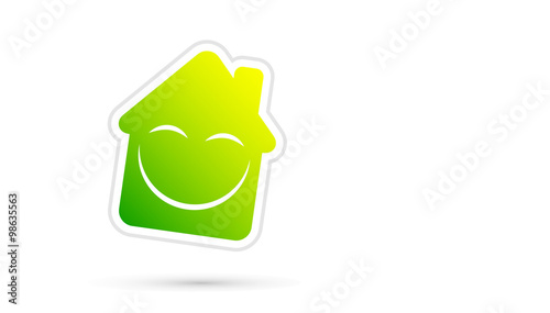 casa, casetta, sorridente, sorriso, felice, ecologica