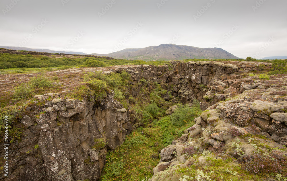 The Mid Atlantic Ridge in Iceland.