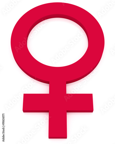 woman red symbol isolated on white background