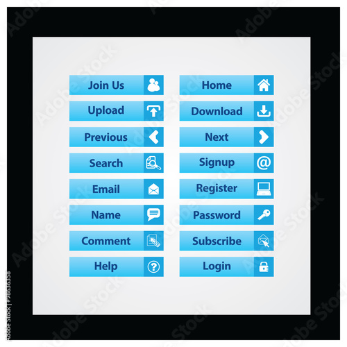 web and computing colorful web designing button template elements
