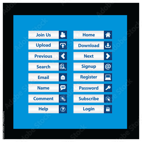 web and computing colorful web designing button template elements