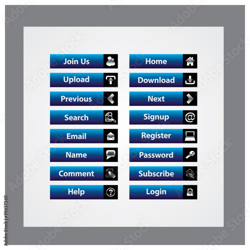 web and computing colorful web designing button template elements