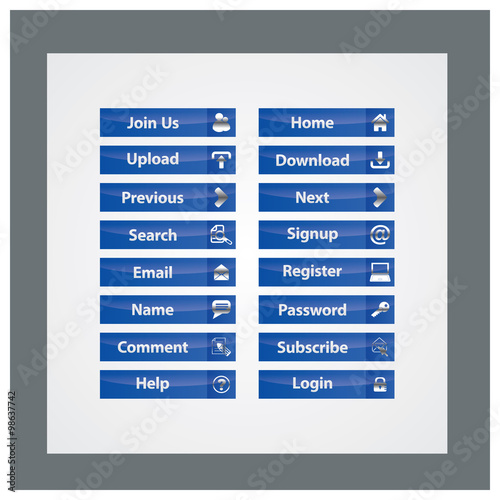 web and computing colorful web designing button template elements