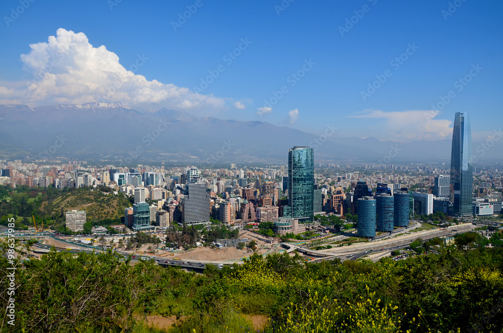 Obraz premium Panorama Santiago de Chile