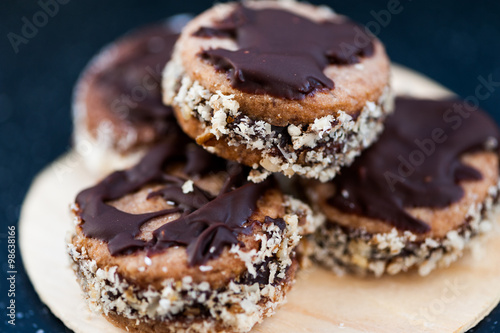 Sandwich cookies for Christmas