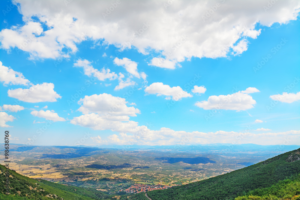 panoramic view of Sardinian back country