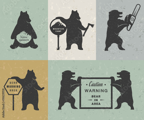 Vintage Illustration of Bear