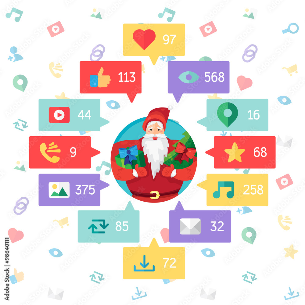 Fototapeta premium Web Virtual Socail Network
