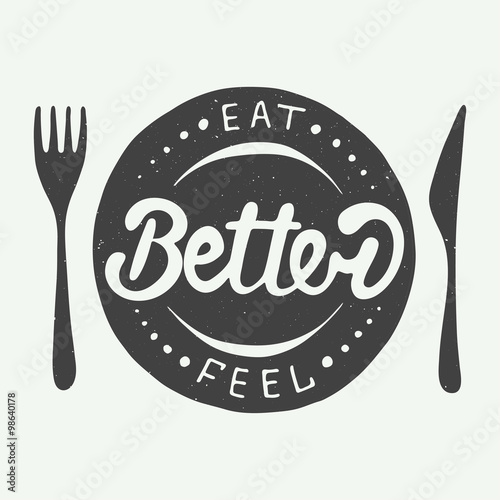 Card with hand drawn typography design element for greeting card