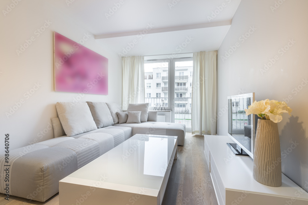 Fototapeta premium Modern interior design living room