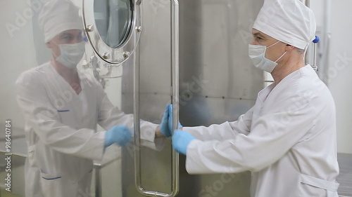 Industrial refrigerator door clothing