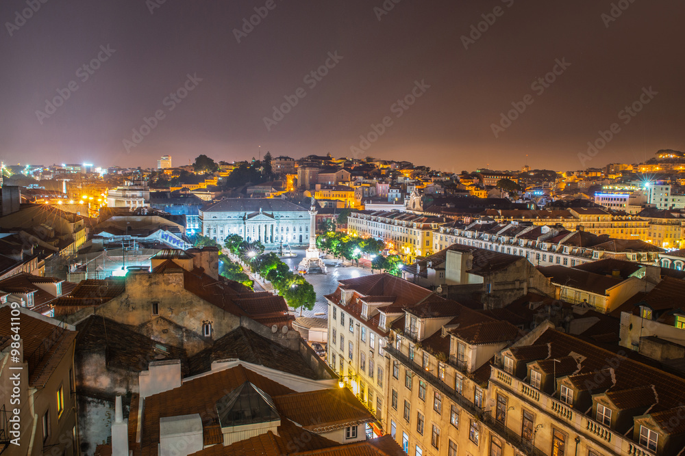 Naklejka premium Romantic Lisbon street.