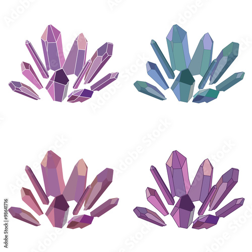 Vector illustration with minerals