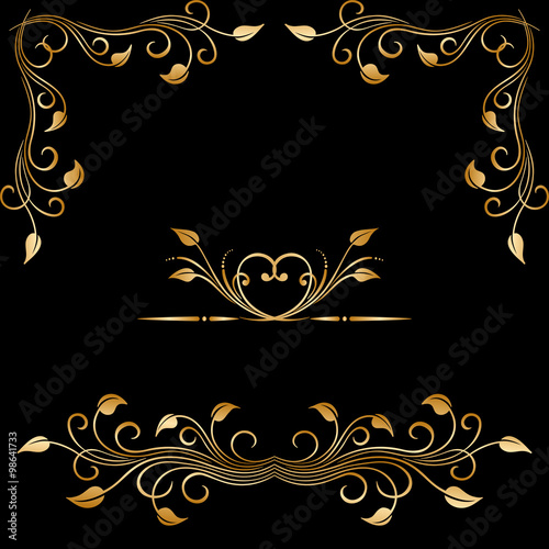 Vector set of vintage decorative elements.