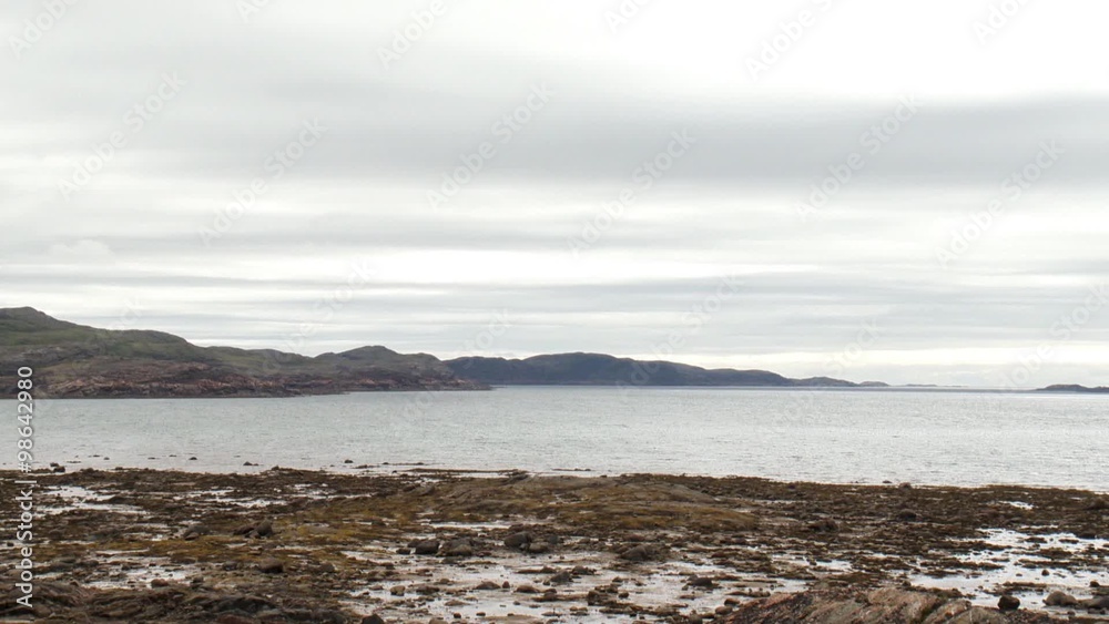 Ocean and hillside arctic landscape of Nunavut. Ocean and hillside arctic landscape of Nunavut.