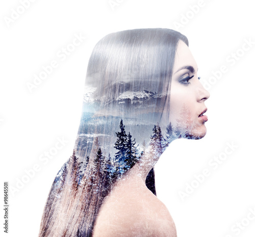 Beautiful young woman and b...